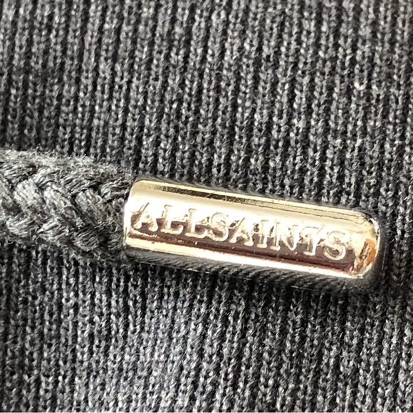 All Saints Gina Gray Draped Jacket Cardigan Size 6 - Picture 9 of 13